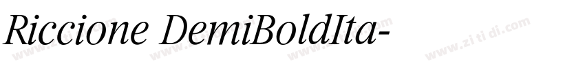 Riccione DemiBoldIta字体转换